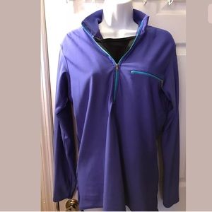 PATAGONIA Purple Turquoise Black 1/4 1/2 Zip Jacket Coat Pullover Nylon Knit